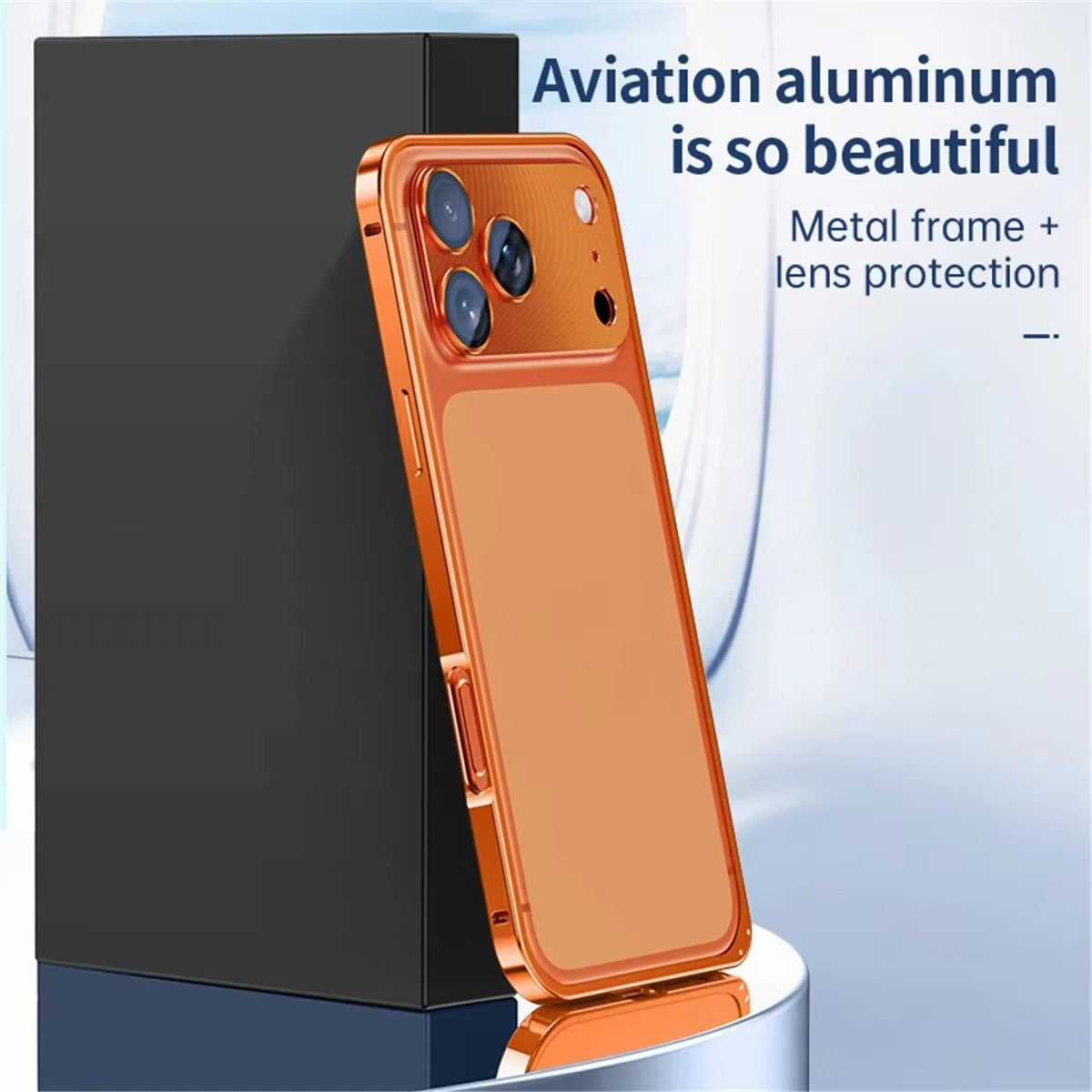 Rugged iPhone Case — Aluminum Alloy Frame Cover with Metal Lens Glass Protection, Heat-Dissipation Design and Durable Shockproof Build