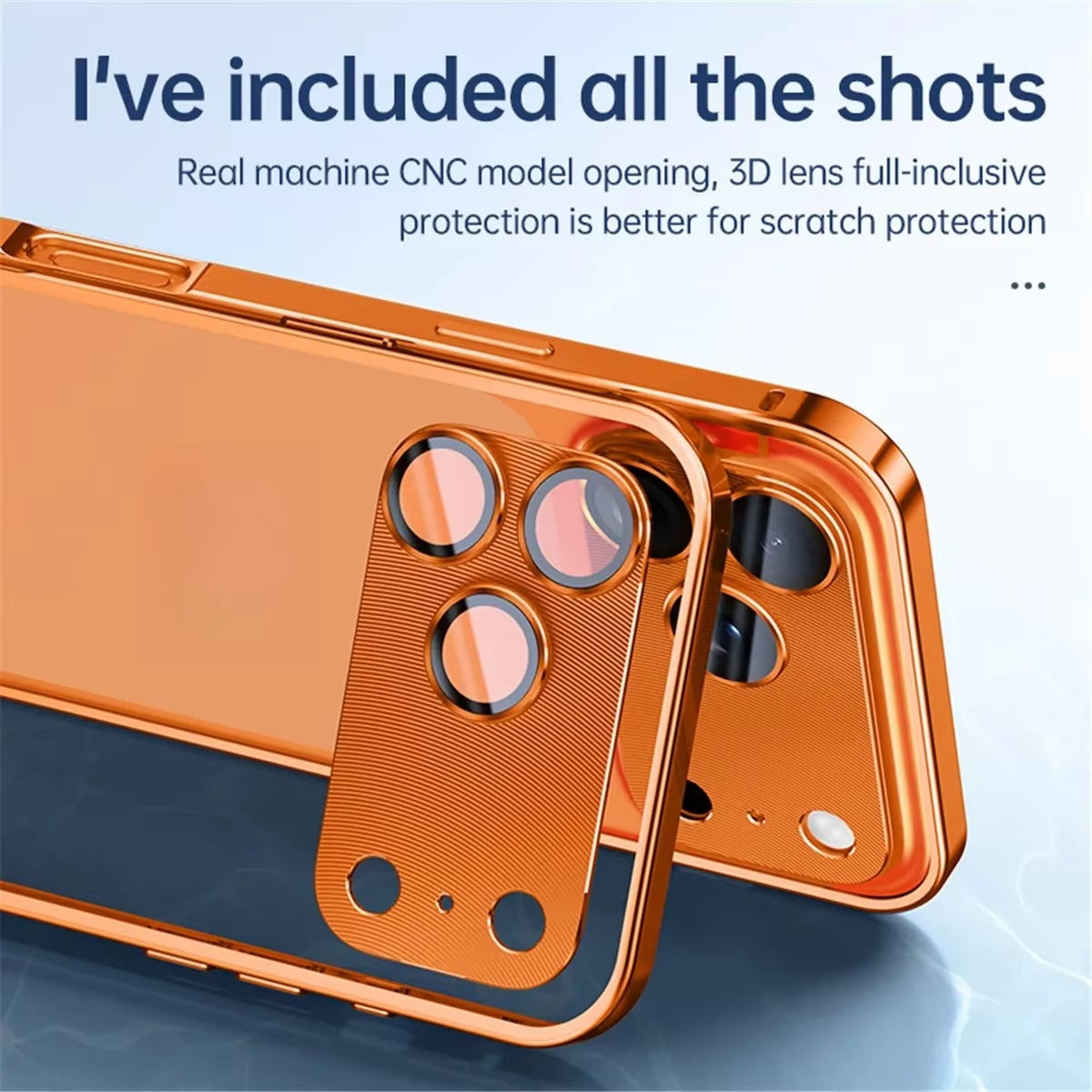 Rugged iPhone Case — Aluminum Alloy Frame Cover with Metal Lens Glass Protection, Heat-Dissipation Design and Durable Shockproof Build