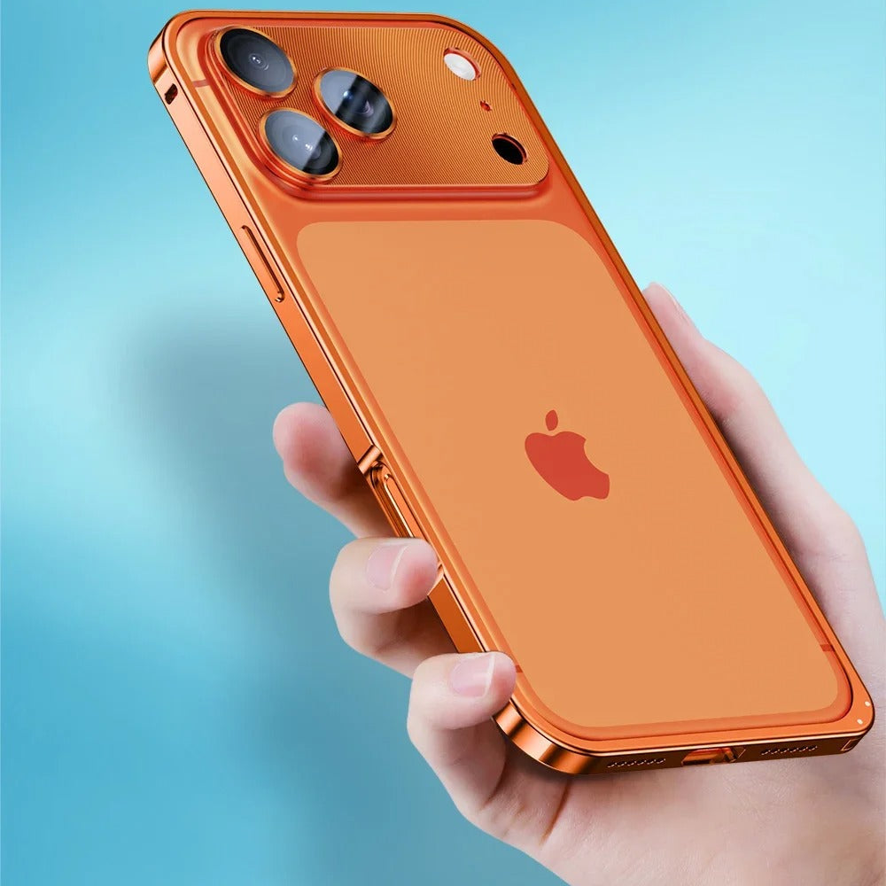 Rugged iPhone Case — Aluminum Alloy Frame Cover with Metal Lens Glass Protection, Heat-Dissipation Design and Durable Shockproof Build