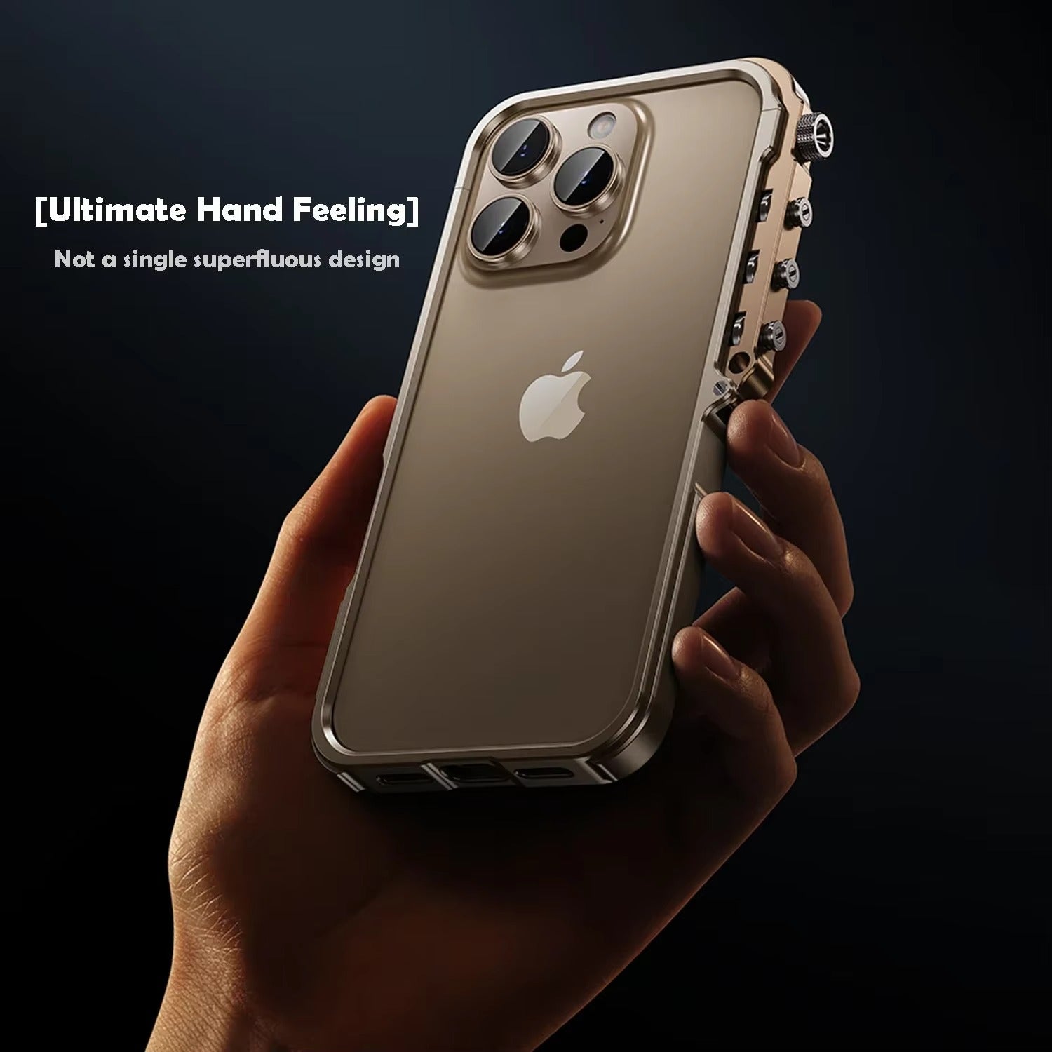 Rugged iPhone Case — Full-Metal Mechanical Mecha Cover with Military-Grade Shockproof Aluminum Design, Lightweight Drop-Proof Protection and Lanyard Support