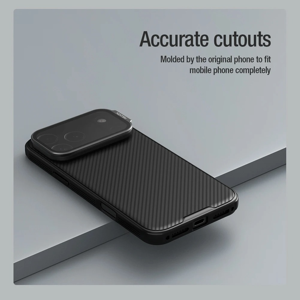 Rugged iPhone Case — MagSafe CamShield Cover with Foldable Lens Stand, Shockproof Textured PC Half-Wrapped Non-Slip Protective Design