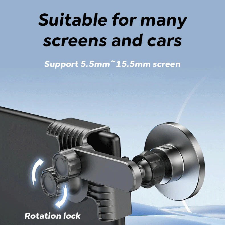 Rugged iPhone Magnetic Car Mount with Wireless Charging, 15W Fast-Charge Holder Featuring Strong MagSafe Alignment & Aluminum Construction