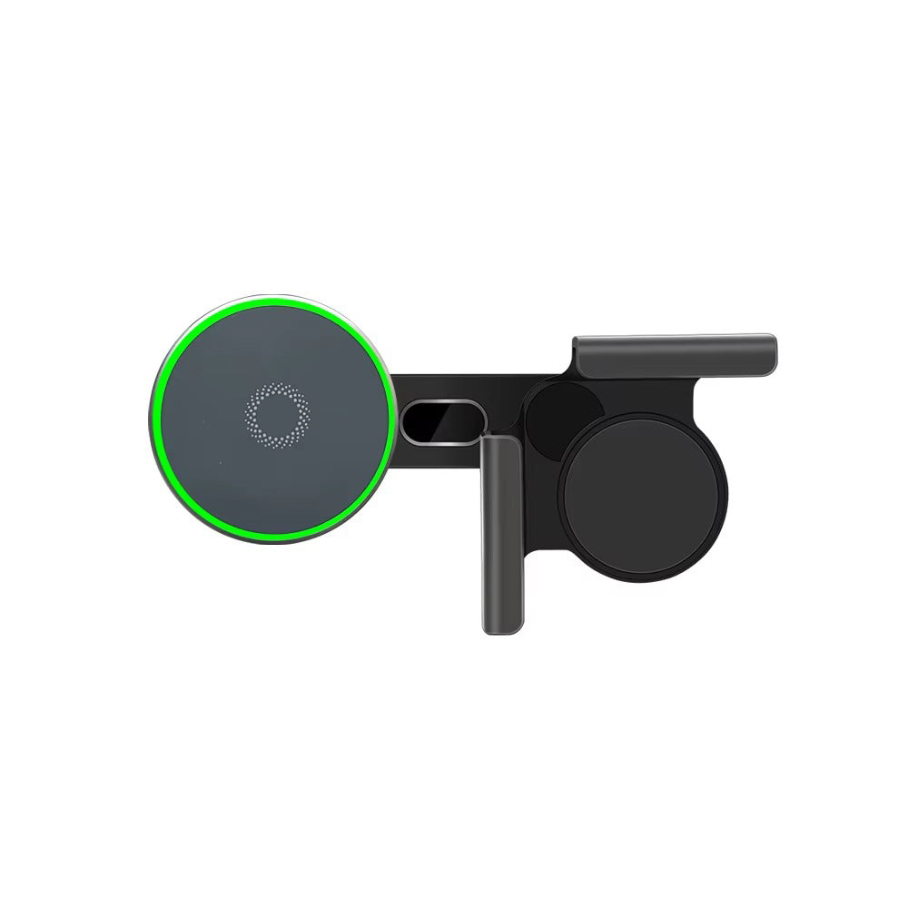 Rugged iPhone Magnetic Car Mount with Wireless Charging, 15W Fast-Charge Holder Featuring Strong MagSafe Alignment & Aluminum Construction