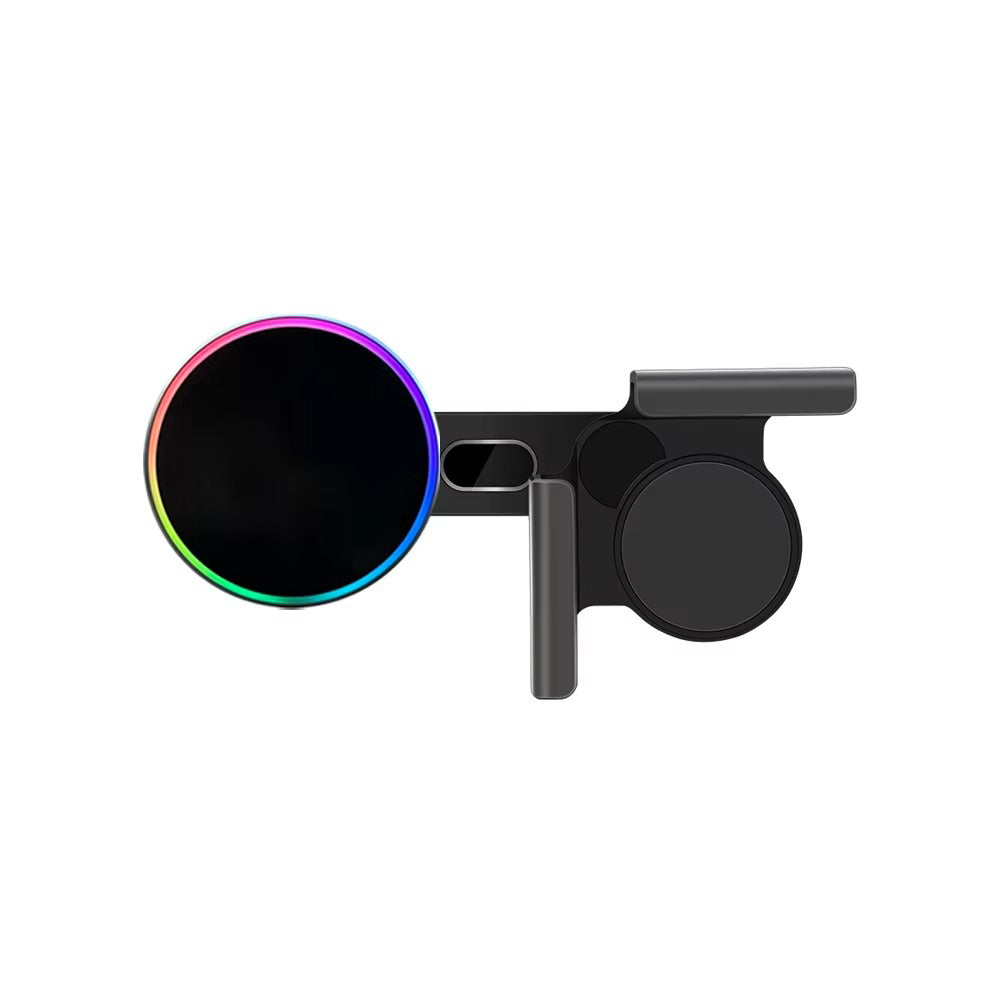 Rugged iPhone Magnetic Car Mount with Wireless Charging, 15W Fast-Charge Holder Featuring Strong MagSafe Alignment & Aluminum Construction