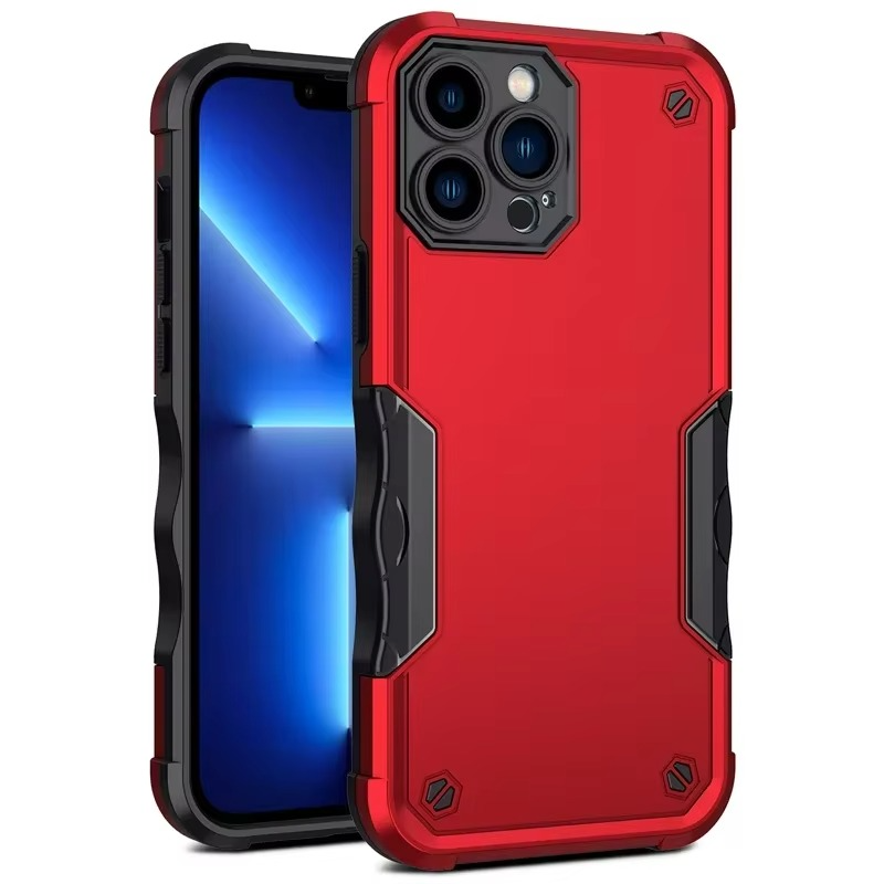 Rugged iPhone Shockproof Armor Case — Hybrid Dual Layer Protective Cover, Heavy Duty Full Body Design, Anti-Fingerprint Scratch-Resistant Finish