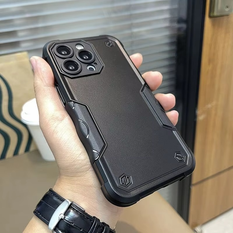 Rugged iPhone Shockproof Armor Case — Hybrid Dual Layer Protective Cover, Heavy Duty Full Body Design, Anti-Fingerprint Scratch-Resistant Finish