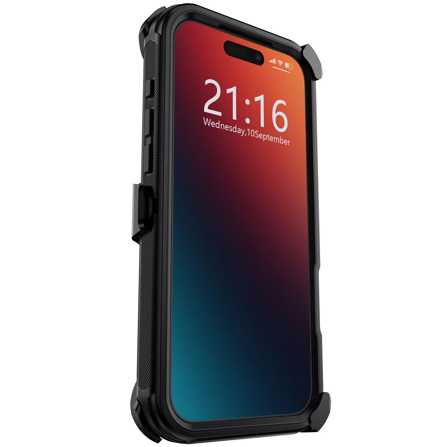 Rugged iPhone Case — Heavy-Duty 3-Layer Hybrid Protective Cover with Belt Clip Holster, Shockproof Hard PC Design and Matte Anti-Fingerprint Finish