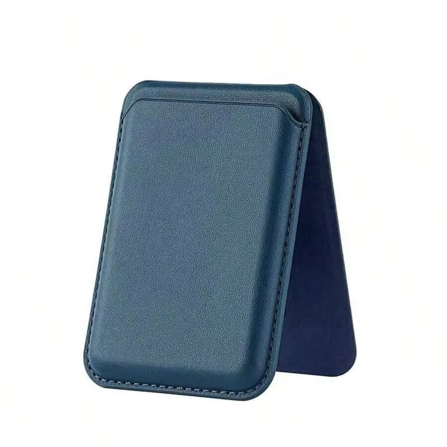 Refined iPhone Magnetic Leather Wallet Case, MagSafe-Compatible Card Holder with Hidden Stand Design & Slim Pocket Cover