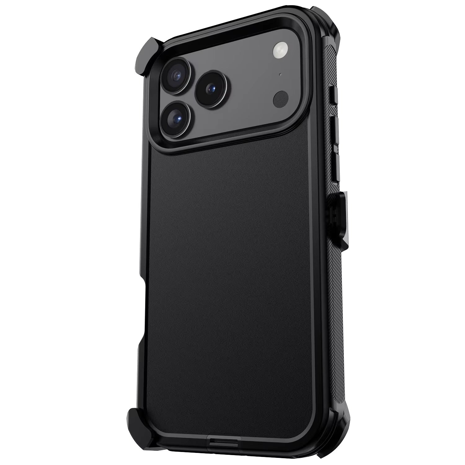 Rugged iPhone Case — Heavy-Duty 3-Layer Hybrid Protective Cover with Belt Clip Holster, Shockproof Hard PC Design and Matte Anti-Fingerprint Finish