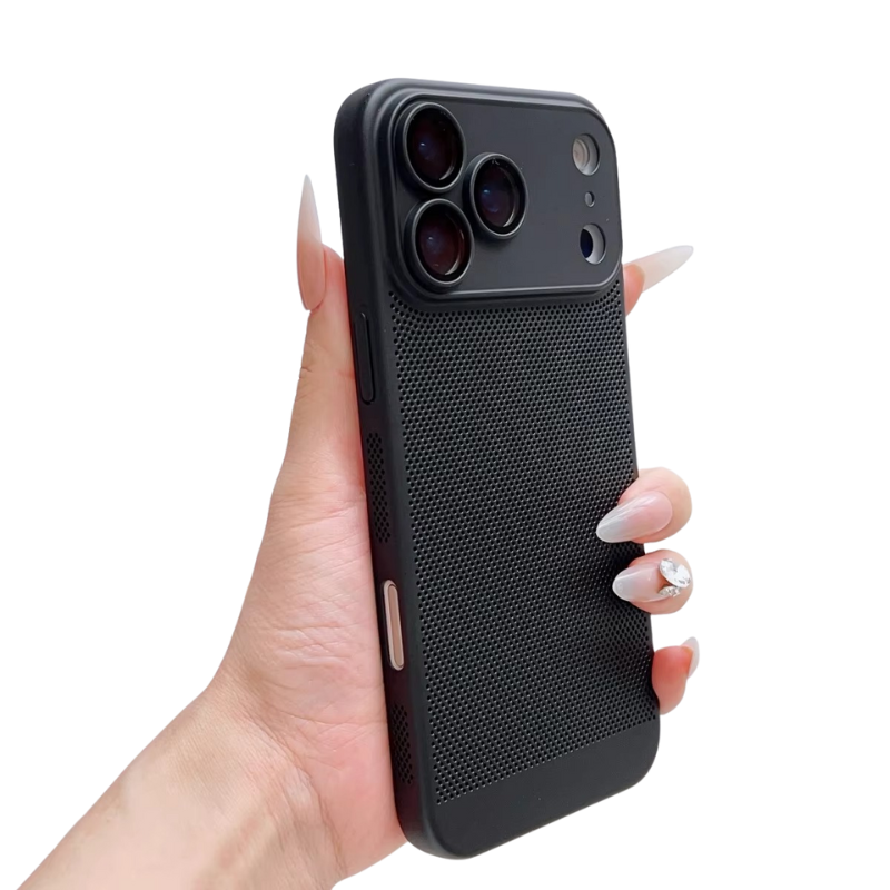 Ultra-Slim iPhone Case — Lightweight Cooling Heat-Dissipation Hard Shell with Breathable Design, Anti-Slip and Scratch-Resistant Finish