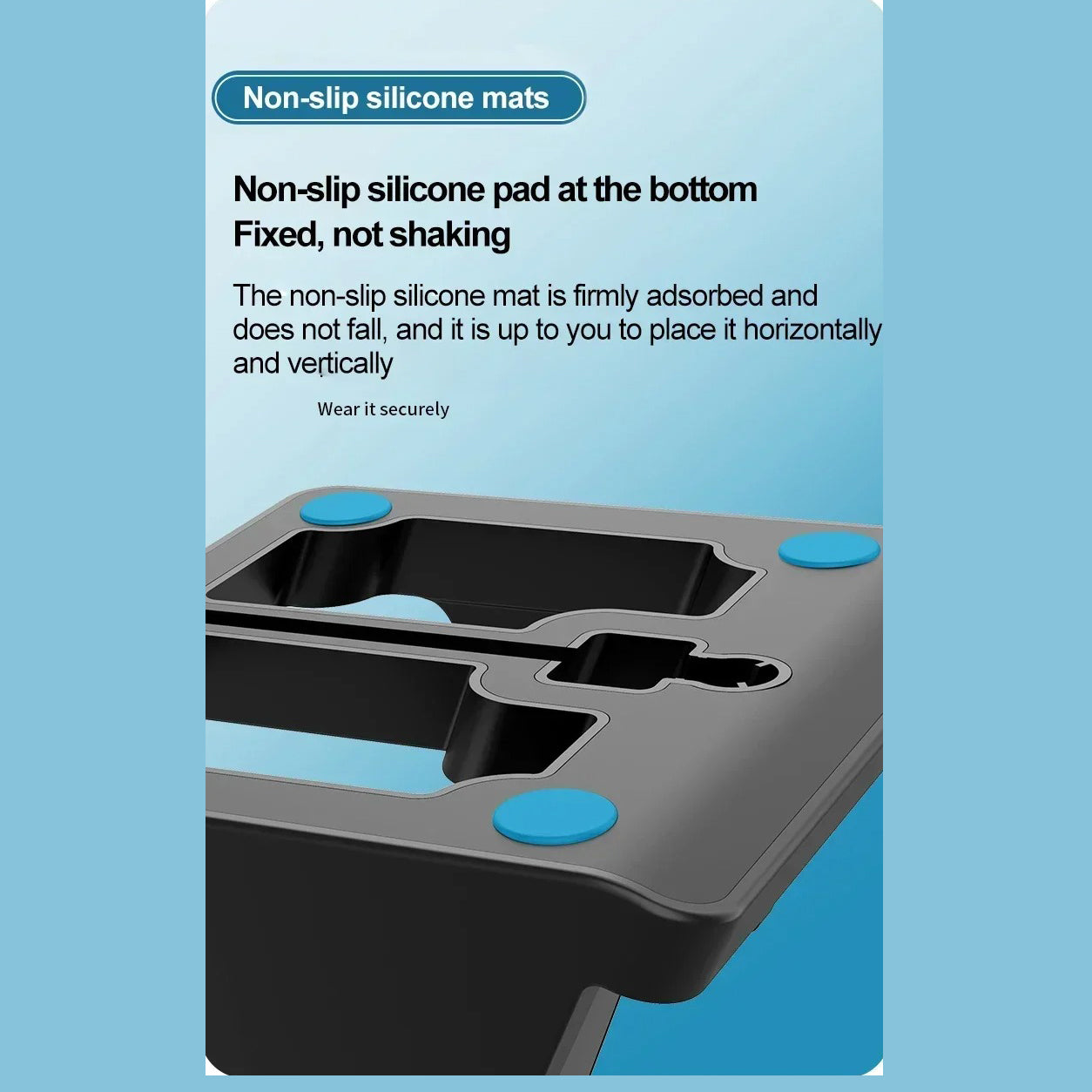 Ultra-Slim Wireless Charger Pad Stand, 30W Fast-Charge Desktop Dock with Charging Indicator for Smartphones