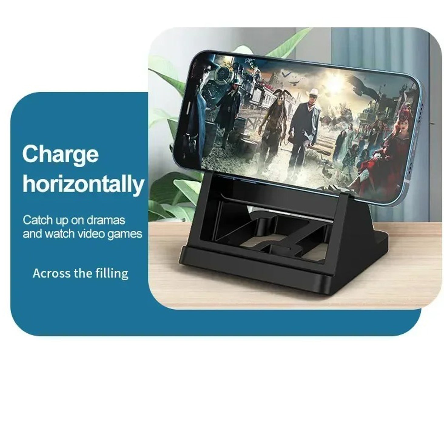 Ultra-Slim Wireless Charger Pad Stand, 30W Fast-Charge Desktop Dock with Charging Indicator for Smartphones