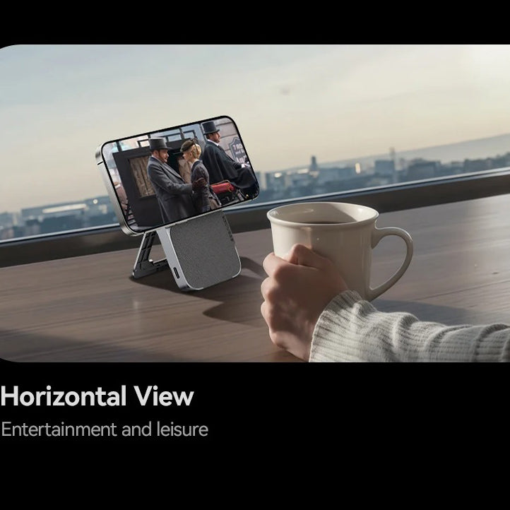 Ultra-Slim iPhone 3-in-1 Portable Wireless Charger Stand, 15W Magnetic Fast-Charge Dock for Phone, Watch & Earbuds with Foldable Design