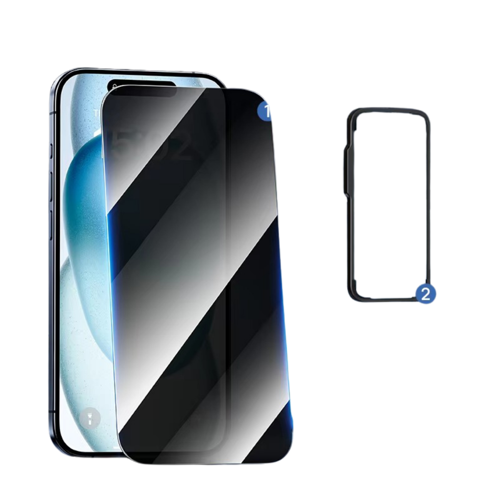 Ultra-Slim iPhone Anti-Peeping Screen Protector – Clear Edge Privacy Tempered Glass with Discreet Viewing Protection, Smooth Touch & Scratch Resistance