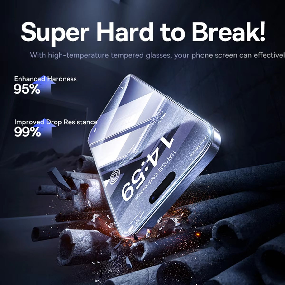 Ultra-Slim iPhone Anti-Peeping Screen Protector – Clear Edge Privacy Tempered Glass with Discreet Viewing Protection, Smooth Touch & Scratch Resistance