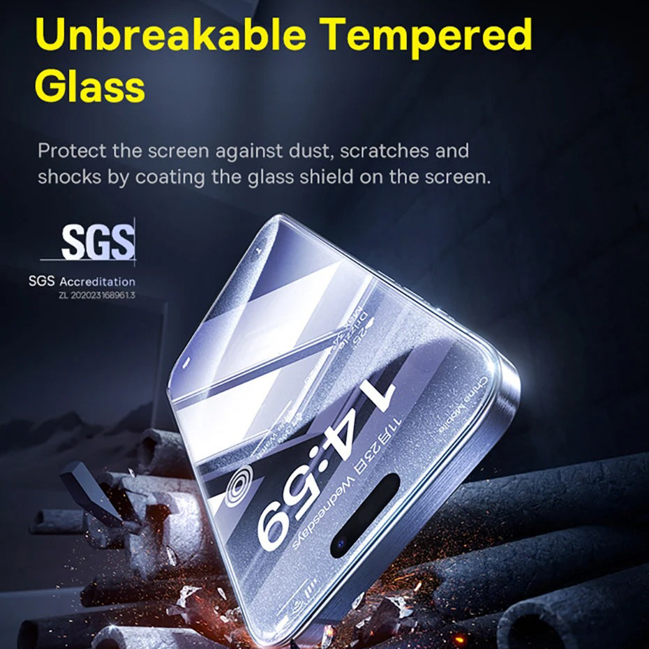 Ultra-Slim iPhone Anti-Peeping Screen Protector – Clear Edge Privacy Tempered Glass with Discreet Viewing Protection, Smooth Touch & Scratch Resistance