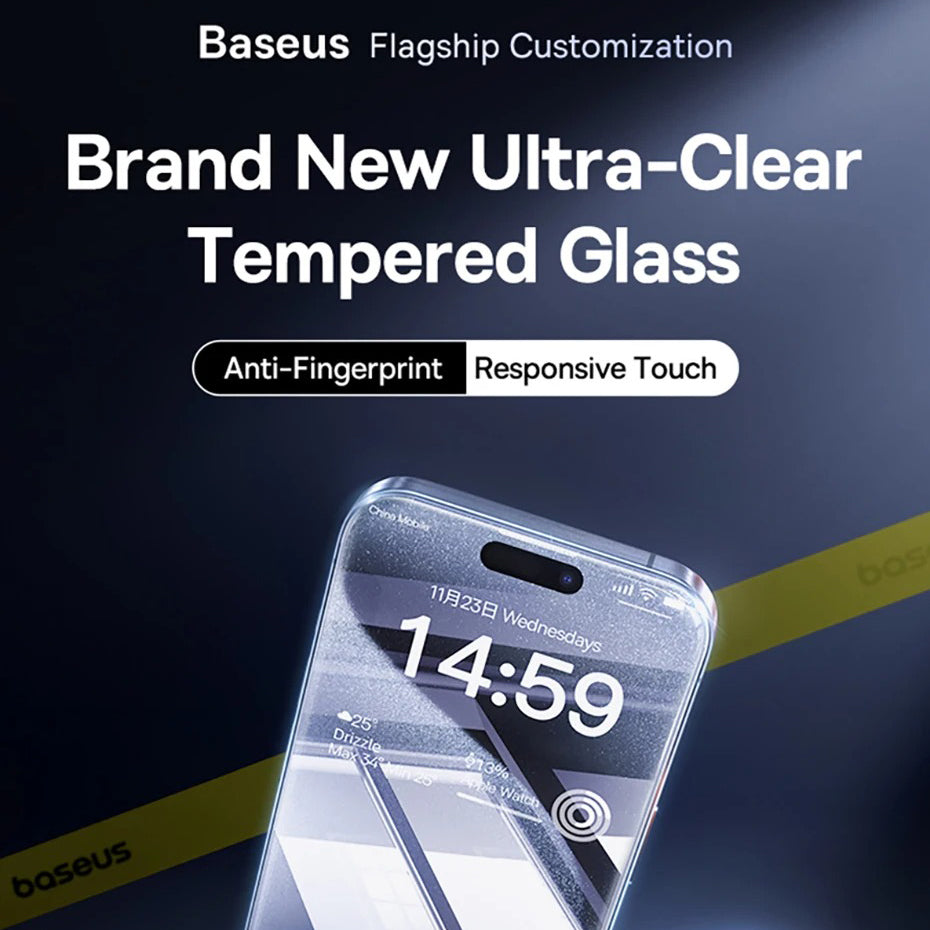 Ultra-Slim iPhone Anti-Peeping Screen Protector – Clear Edge Privacy Tempered Glass with Discreet Viewing Protection, Smooth Touch & Scratch Resistance