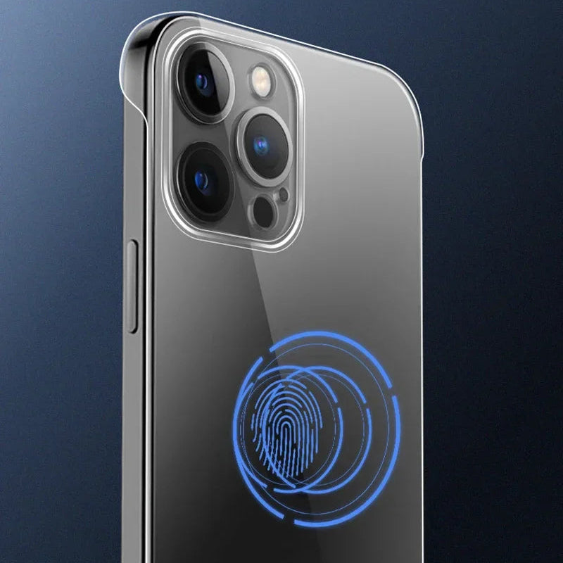 Ultra-Slim iPhone Case Frameless Matte Back Cover — TPU Edge with Hard PC Shell, Lightweight Anti-Fingerprint Design, Scratch-Resistant Non-Slip Protection