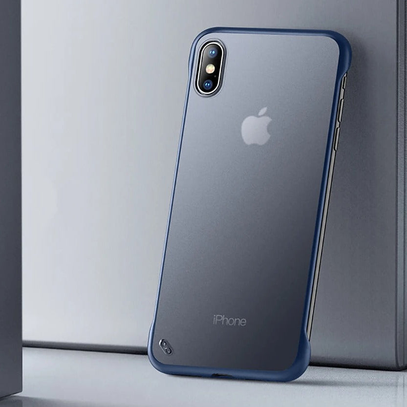 Ultra-Slim iPhone Case Frameless Matte Back Cover — TPU Edge with Hard PC Shell, Lightweight Anti-Fingerprint Design, Scratch-Resistant Non-Slip Protection