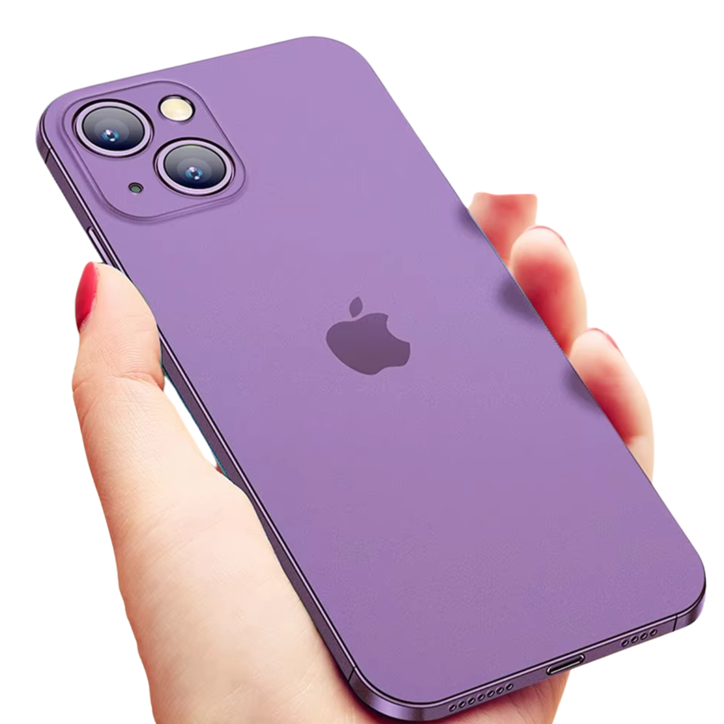 Ultra-Slim iPhone Case — Anti-Fingerprint, Anti-Scratch, Dustproof, Lightweight, Matte Anti-Glare, Non-Slip Half-Wrapped Bumper with Soft TPU Camera Protector and Micro-Matte Clear Back Cover