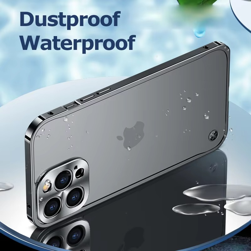 Ultra-Slim iPhone Case — Shockproof, Full-Coverage Lens Protection Magnetic Bumper with Ultra-Thin Aluminum Alloy Hard Metal Design