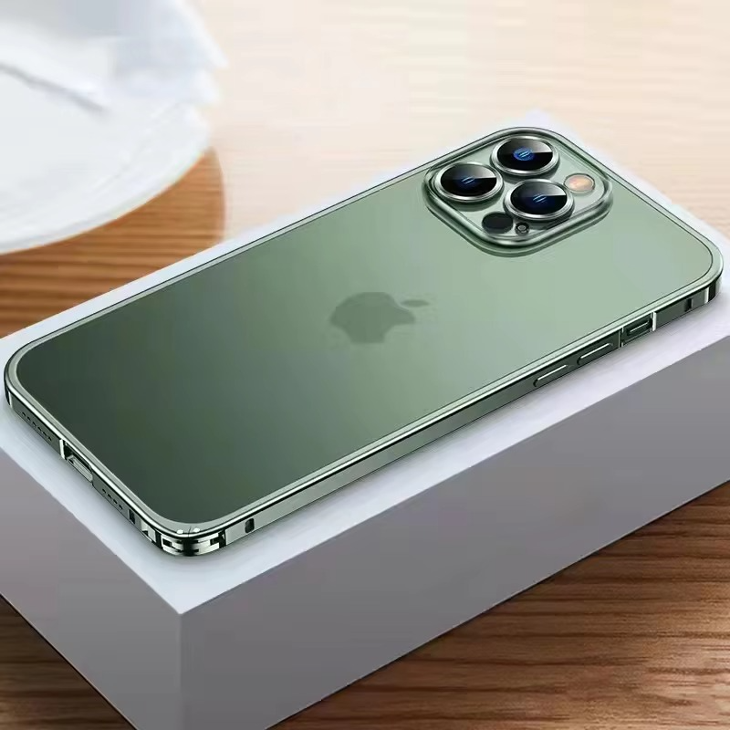 Ultra-Slim iPhone Case — Shockproof, Full-Coverage Lens Protection Magnetic Bumper with Ultra-Thin Aluminum Alloy Hard Metal Design