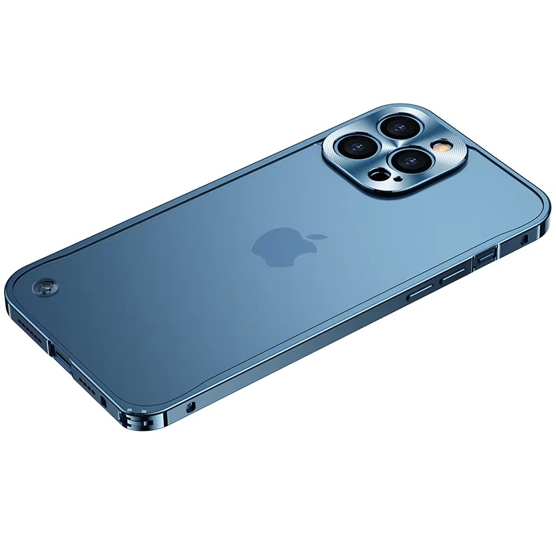Ultra-Slim iPhone Case — Shockproof, Full-Coverage Lens Protection Magnetic Bumper with Ultra-Thin Aluminum Alloy Hard Metal Design