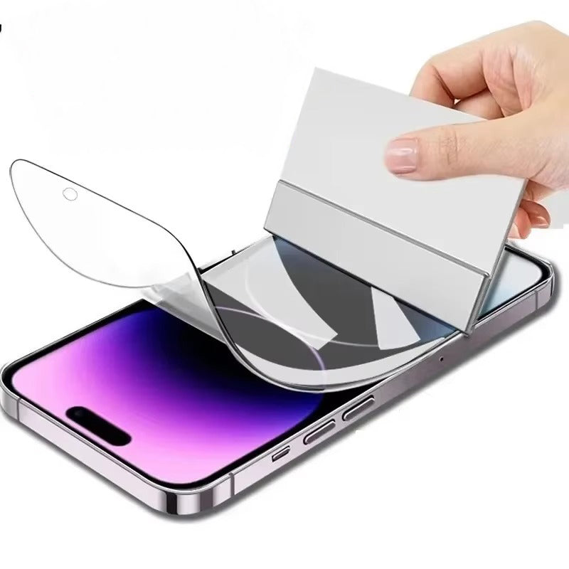 Ultra-Slim iPhone Hydrogel Screen Protector – Flexible Full Cover Protective Film with Smooth Touch Feel, Scratch Resistance & Impact-Absorbing Display Protection