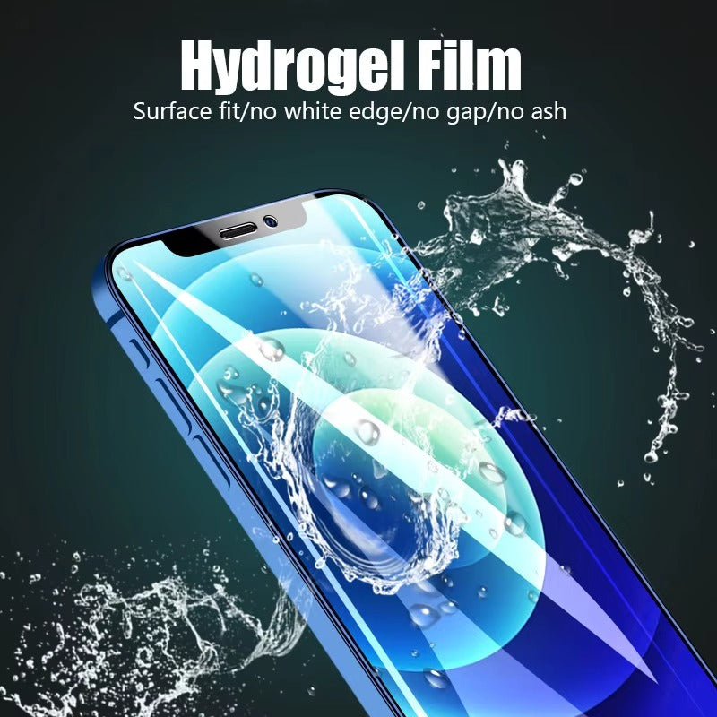 Ultra-Slim iPhone Hydrogel Screen Protector – Flexible Full Cover Protective Film with Smooth Touch Feel, Scratch Resistance & Impact-Absorbing Display Protection