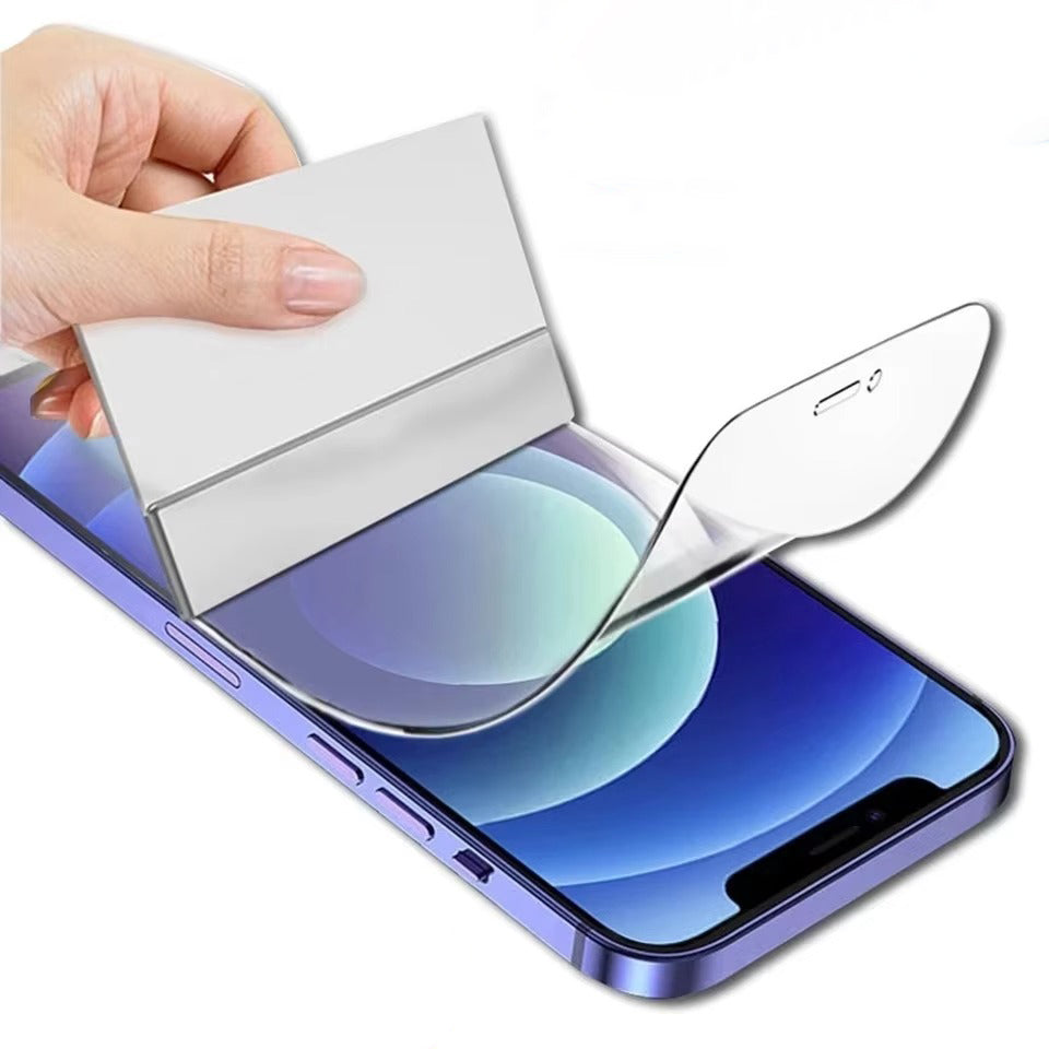 Ultra-Slim iPhone Hydrogel Screen Protector – Flexible Full Cover Protective Film with Smooth Touch Feel, Scratch Resistance & Impact-Absorbing Display Protection
