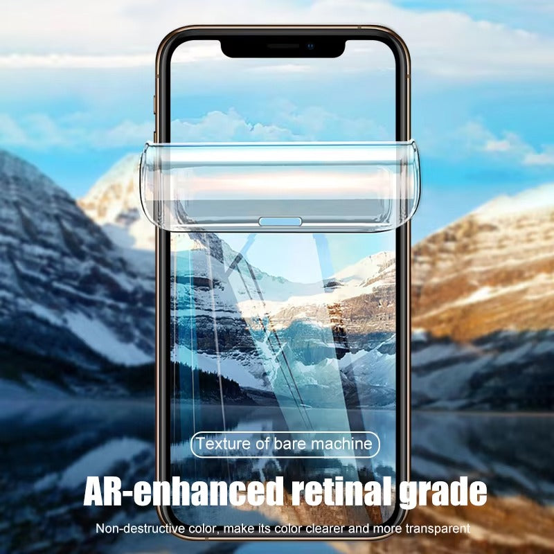 Ultra-Slim iPhone Hydrogel Screen Protector – Flexible Full Cover Protective Film with Smooth Touch Feel, Scratch Resistance & Impact-Absorbing Display Protection