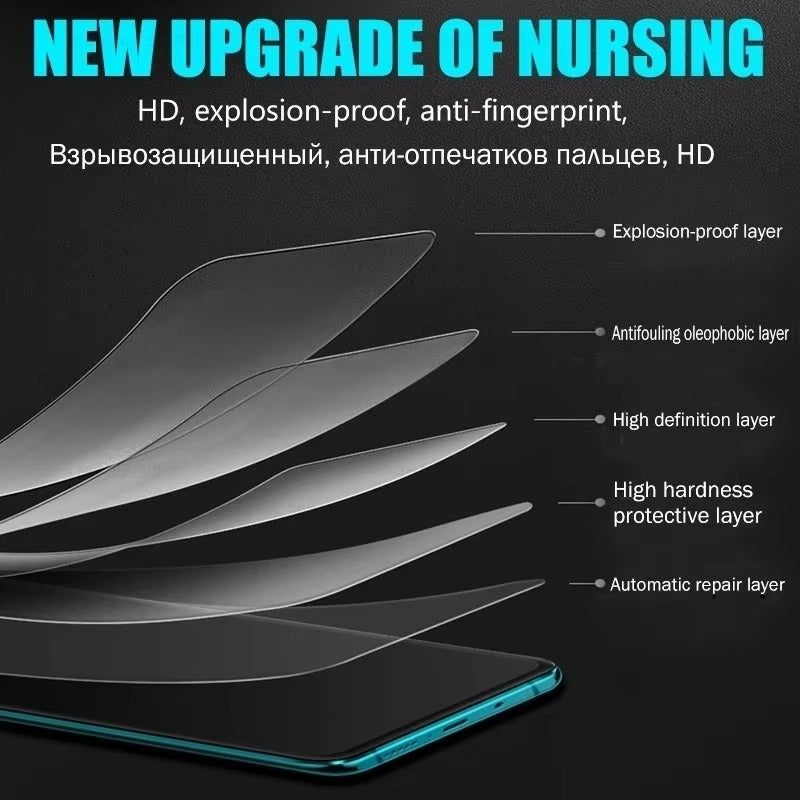 Ultra-Slim iPhone Hydrogel Screen Protector – Flexible Full Cover Protective Film with Smooth Touch Feel, Scratch Resistance & Impact-Absorbing Display Protection