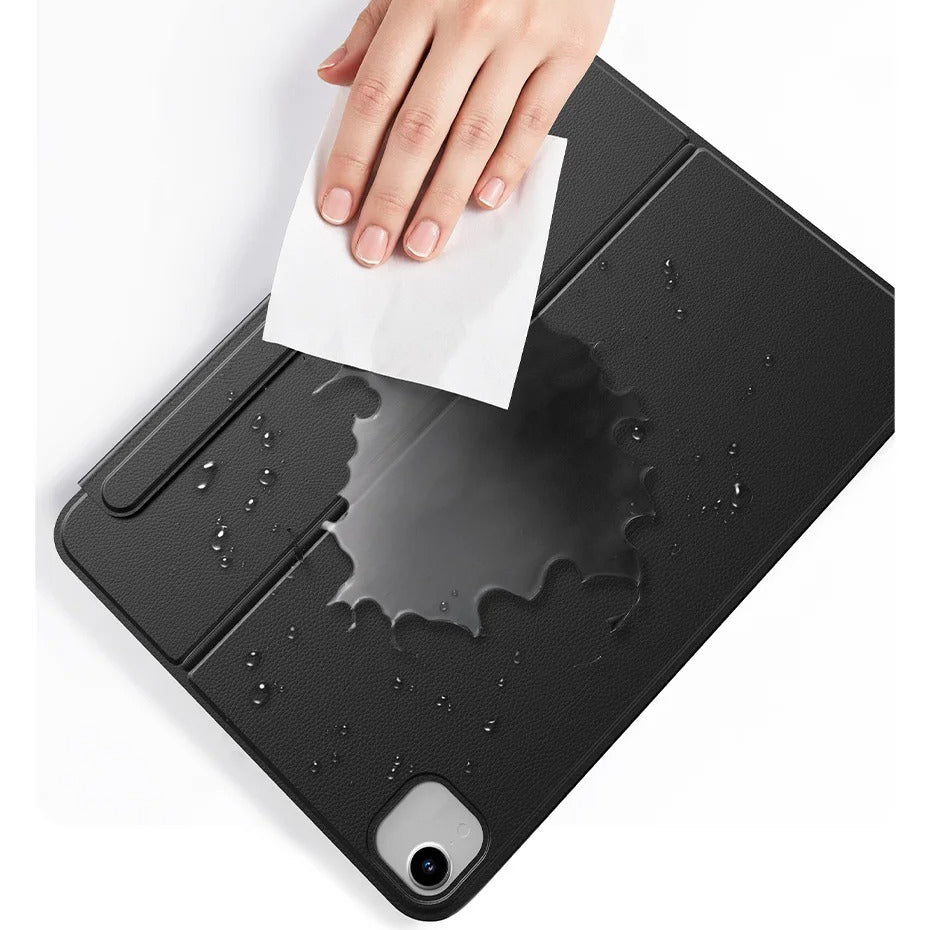 Ultra-Thin Keyboard Case for Tablets with Detachable Magnetic Keyboard, Drop-Resistant Leather Cover & Portable Work Setup