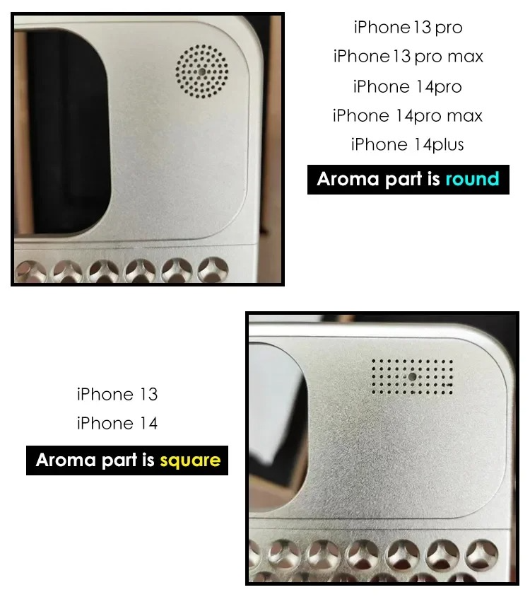 Premium iPhone Metal Heat Dissipation Case — Hollow Aluminum Alloy Shockproof Cover, Rimless Cooling Design with Fragrance Feature, Anti-Fingerprint Scratch-Resistant