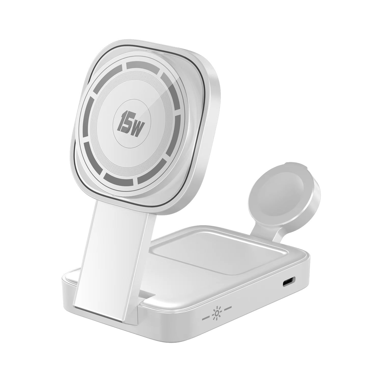 Elite iPhone 3-in-1 Foldable Magnetic Wireless Charging Station, 30W Fast-Charge Portable Stand for Watch, Phone & Earbuds