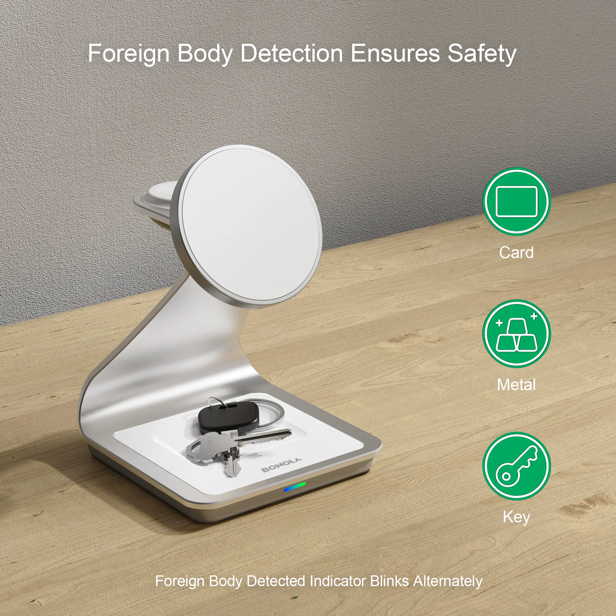 Elite iPhone 3-in-1 Magnetic Wireless Charging Station, 28W Fast-Charge Metal Dock for Phone, Watch & Earbuds with Aluminum Design