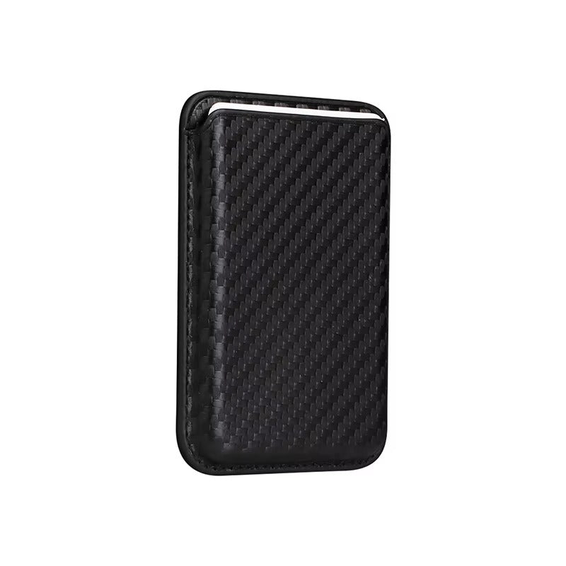 Elite iPhone Carbon Fiber MagSafe Wallet, Strong Magnetic Card Holder with Slim Storage Pocket, Anti-Fingerprint Lightweight Design