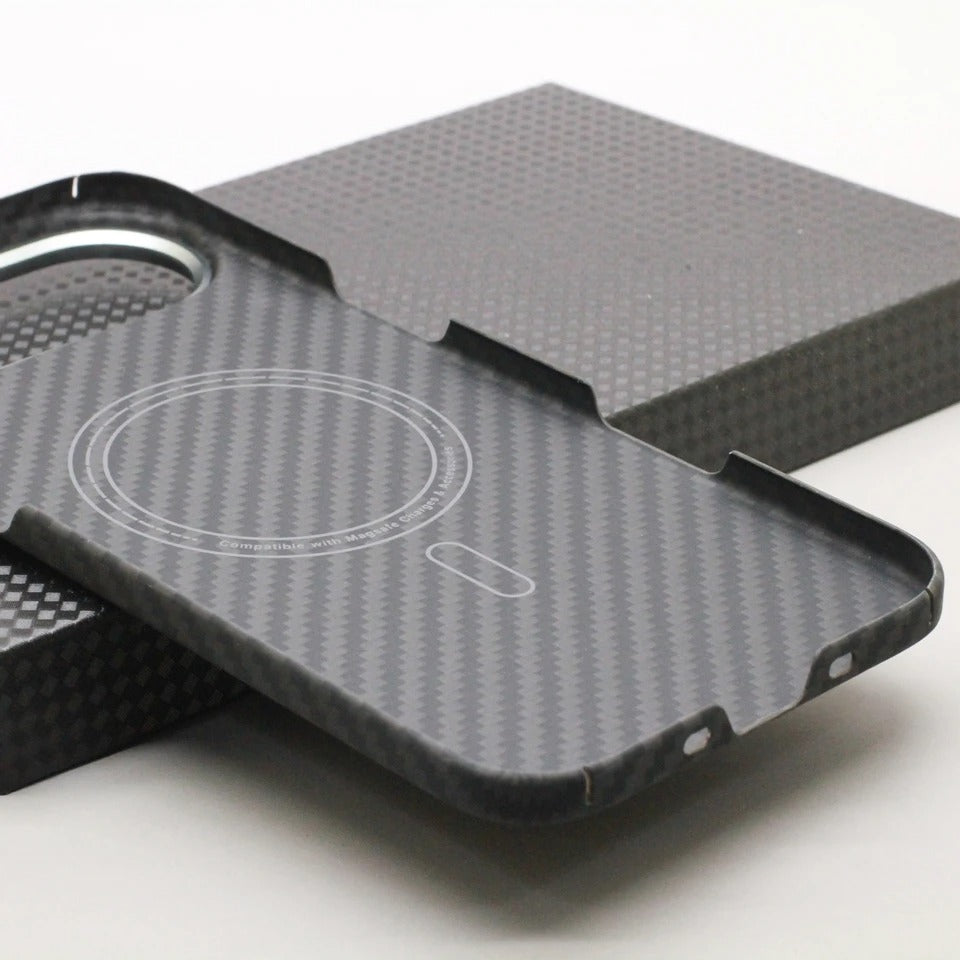 Elite iPhone Case — MagSafe Aramid Carbon Fiber Magnetic Cover with Slim Tough Protection, Anti-Fingerprint Non-Slip Design