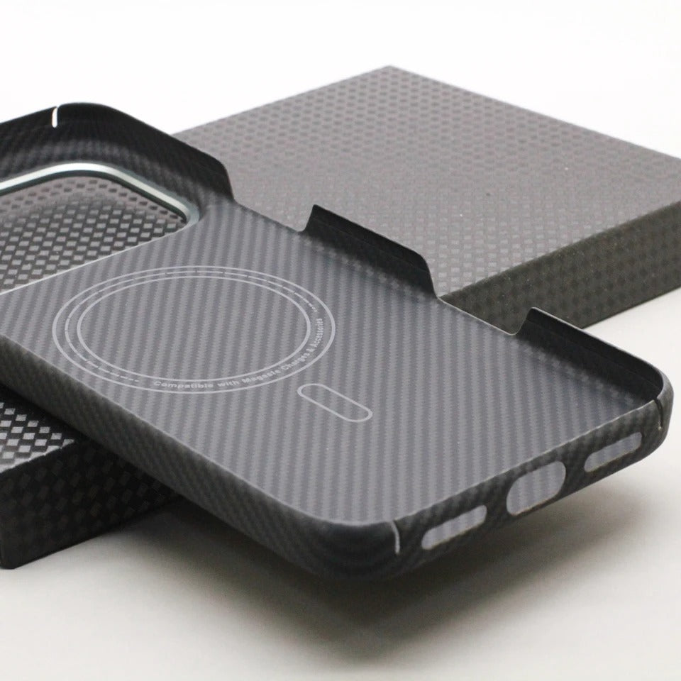 Elite iPhone Case — MagSafe Aramid Carbon Fiber Magnetic Cover with Slim Tough Protection, Anti-Fingerprint Non-Slip Design