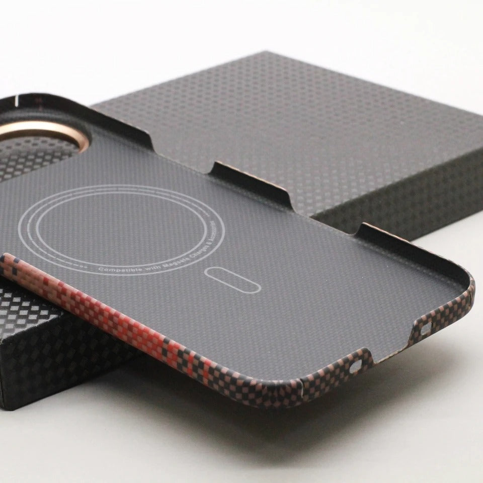 Elite iPhone Case — MagSafe Aramid Carbon Fiber Magnetic Cover with Slim Tough Protection, Anti-Fingerprint Non-Slip Design