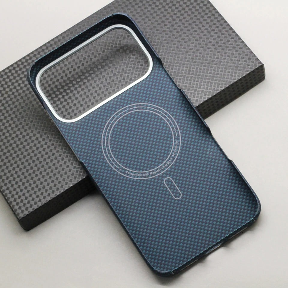 Elite iPhone Case — MagSafe Aramid Carbon Fiber Magnetic Cover with Slim Tough Protection, Anti-Fingerprint Non-Slip Design