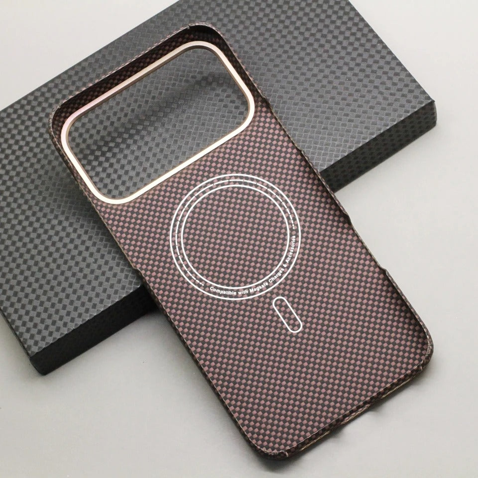 Elite iPhone Case — MagSafe Aramid Carbon Fiber Magnetic Cover with Slim Tough Protection, Anti-Fingerprint Non-Slip Design