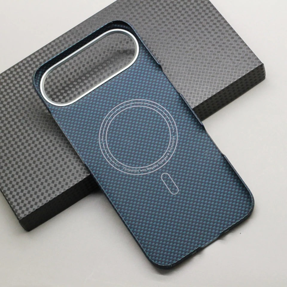Elite iPhone Case — MagSafe Aramid Carbon Fiber Magnetic Cover with Slim Tough Protection, Anti-Fingerprint Non-Slip Design