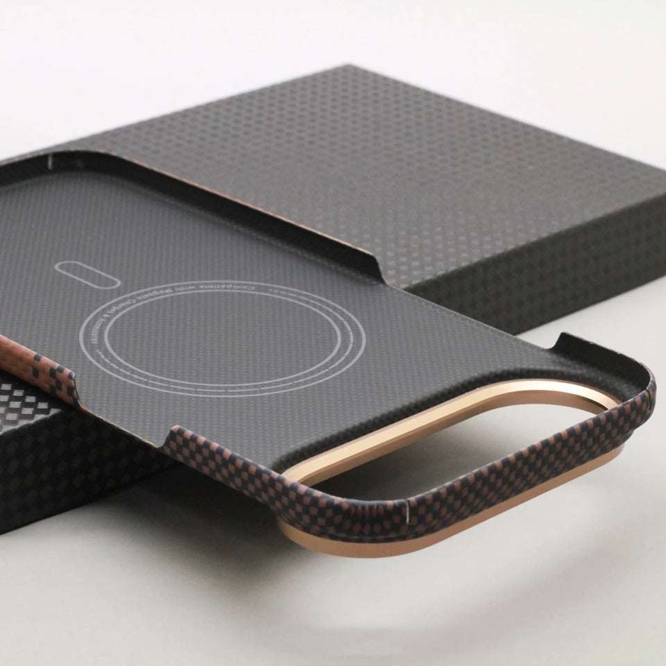 Elite iPhone Case — MagSafe Aramid Carbon Fiber Magnetic Cover with Slim Tough Protection, Anti-Fingerprint Non-Slip Design
