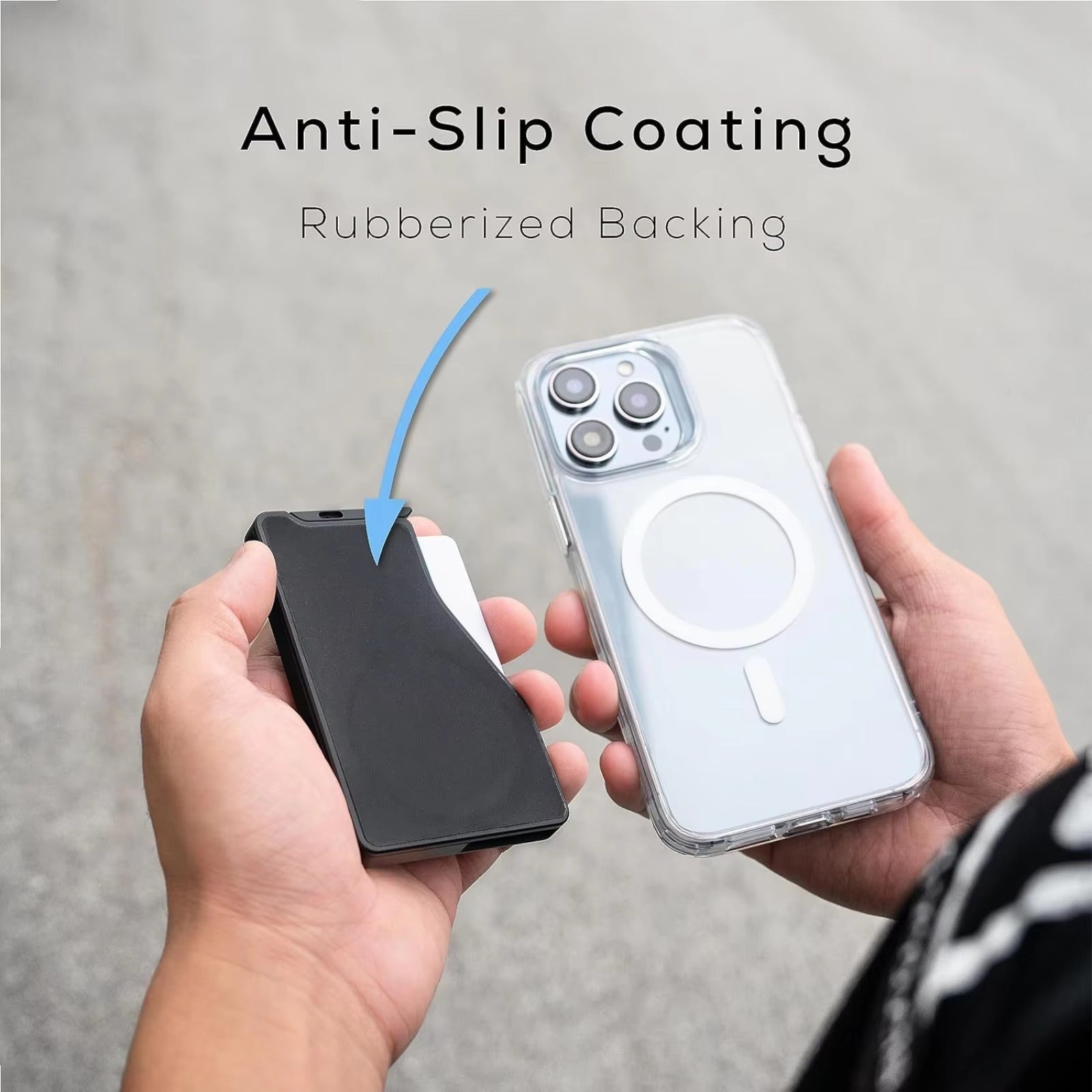 Elite iPhone Magnetic Wallet Card Holder, Carbon Fiber & Aluminum Slim Case with Automatic Pop-Up Card Access, MagSafe-Compatible Anti-Fingerprint Design