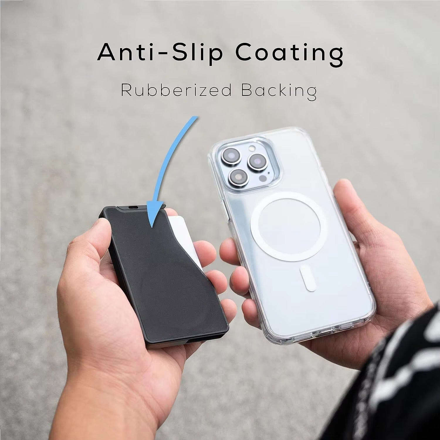 Elite iPhone Magnetic Wallet Card Holder, Carbon Fiber & Aluminum Slim Case with Automatic Pop-Up Card Access, MagSafe-Compatible Anti-Fingerprint Design