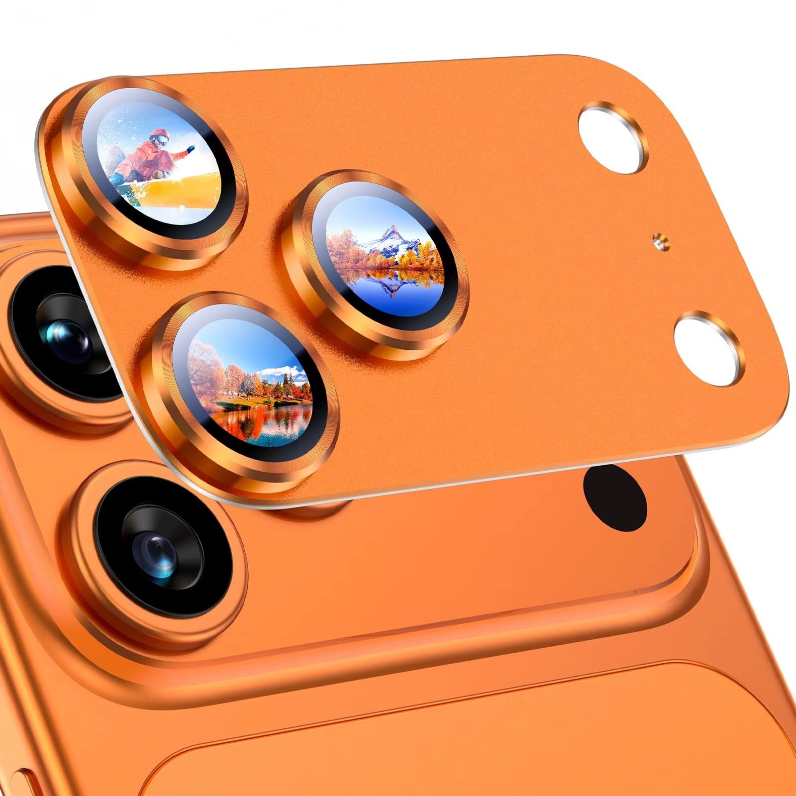 Elite iPhone Metal Camera Lens Protector, Tempered Glass Lens Cover with Precision Fit, Scratch Resistance & Impact Protection