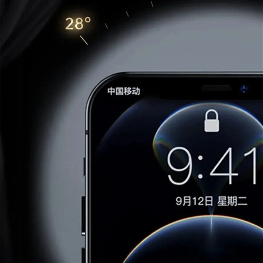 High-Quality Impact-Ready iPhone Privacy Tempered Glass Screen Protector, Full-Cover Anti-Spy Shield with Anti-Fingerprint, Scratch & Shatter Protection