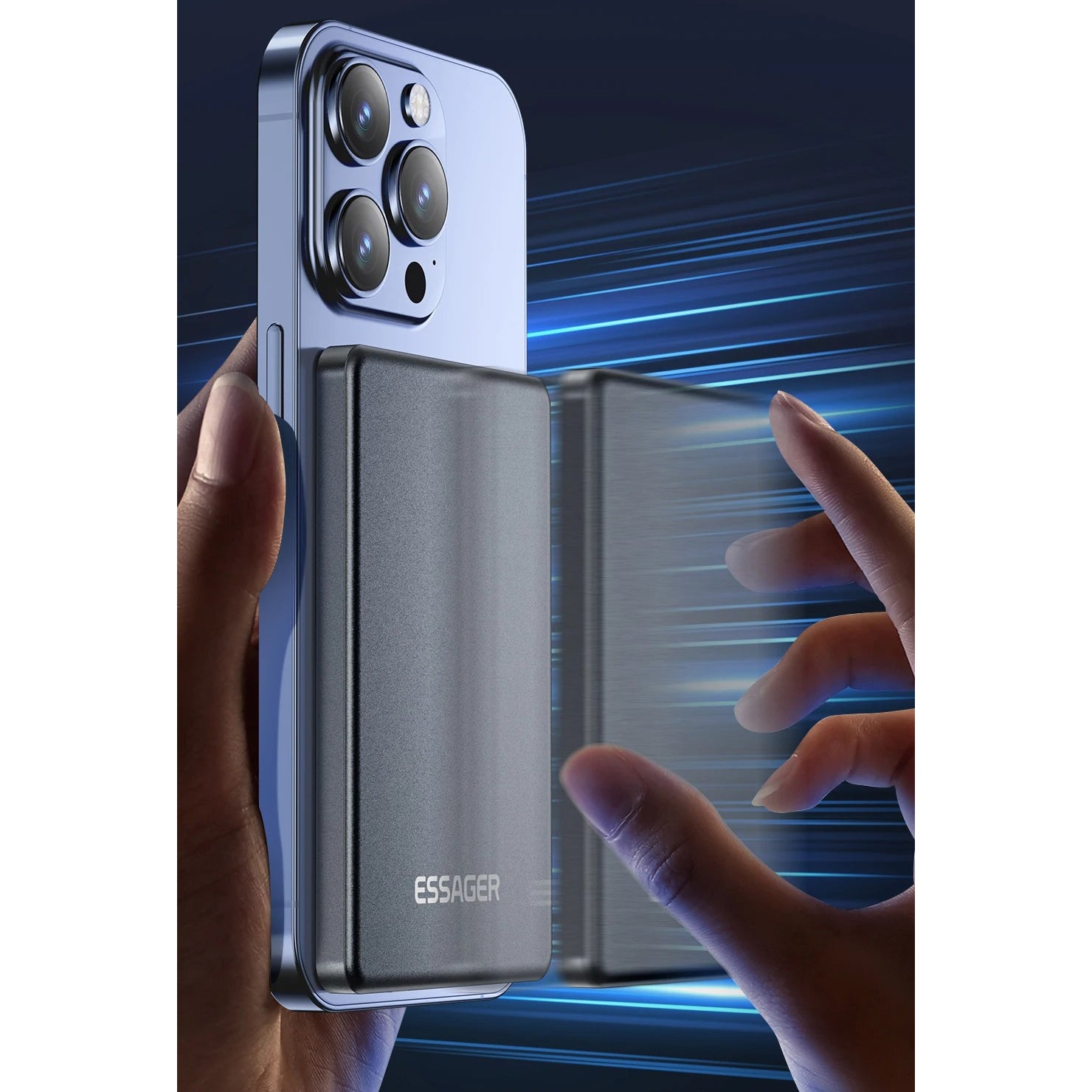 High-Quality Magnetic Wireless Power Bank with 20W Fast Charging, 5000mAh Ultra-Thin Portable Battery & Type-C Input/Output