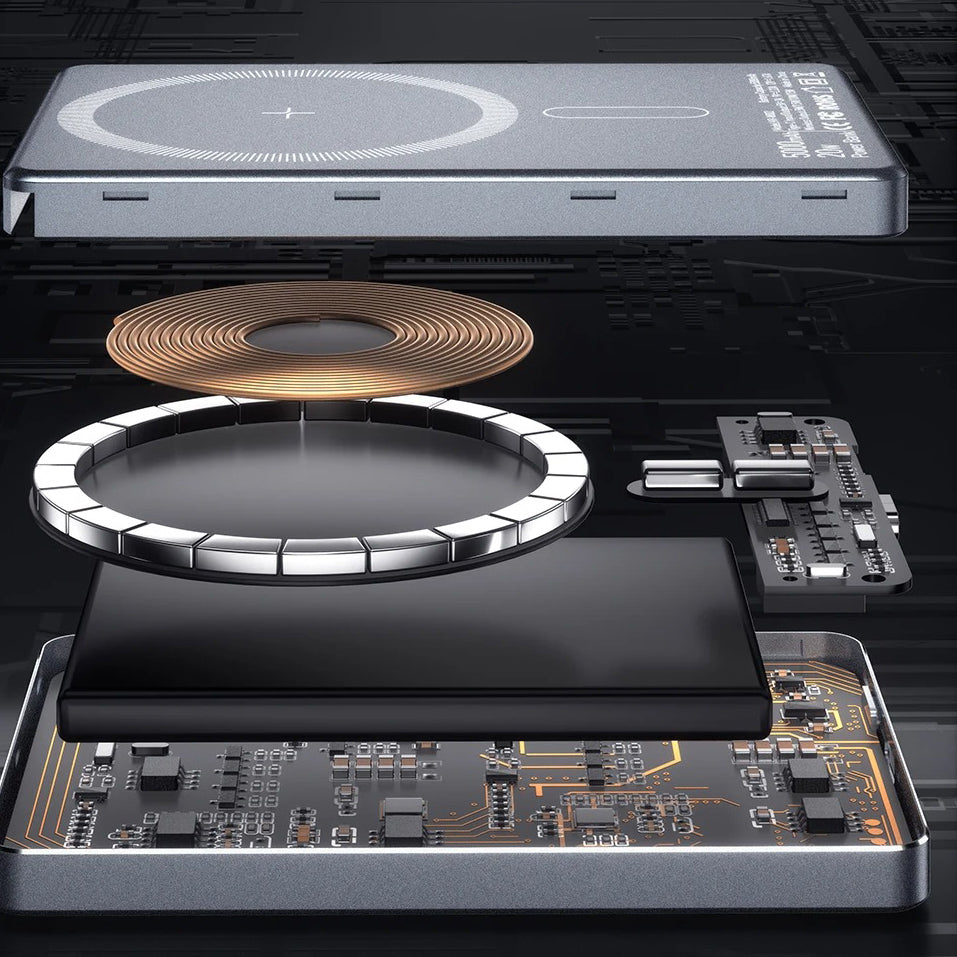 High-Quality Magnetic Wireless Power Bank with 20W Fast Charging, 5000mAh Ultra-Thin Portable Battery & Type-C Input/Output